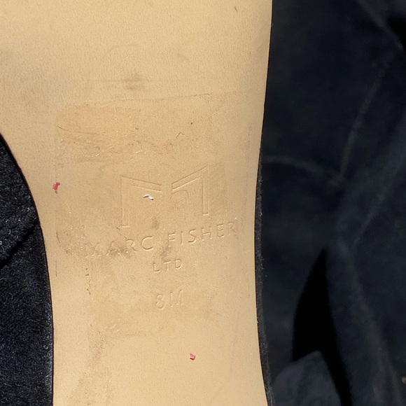 Marc Fisher LTD Black Knee High Heeled Boots - Picture 3 of 6